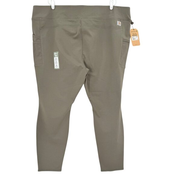 Carhartt Women Force Fitted Lightweight Olive Utility Legging 3X 24W-26W Reg NWT - Picture 2 of 11
